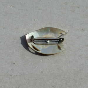 vintage mother of pearl fish pin